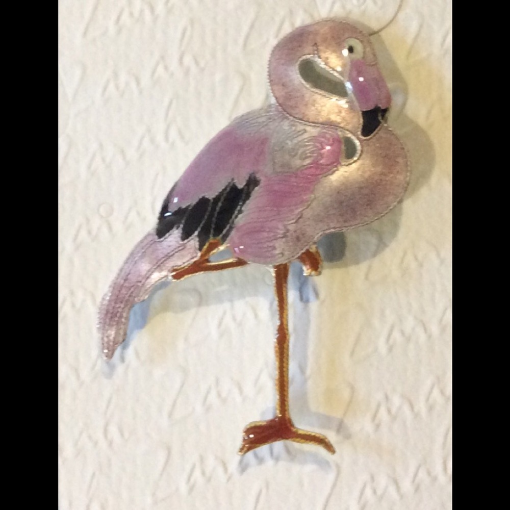 NWT Zarah jewelry pink flamingo pin brooch